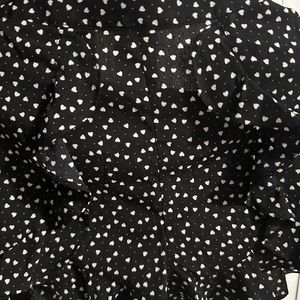 Women’s shorts, blue blush brand, black with small white hearts, …